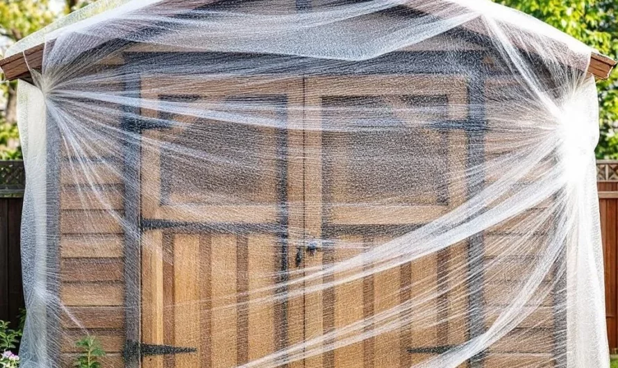 Astuce étonnante : utilisez le papier bulle pour protéger votre abri de jardin cet hiver