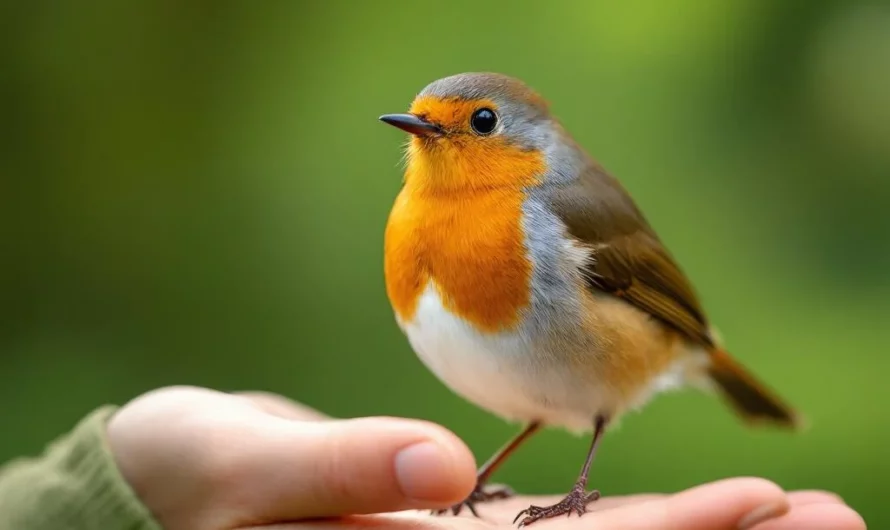 Incroyable : j’ai attiré un rouge-gorge dans ma main après des semaines d’attente