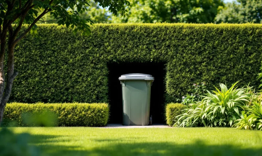 Découvrez l&rsquo;astuce simple pour cacher votre poubelle dans le jardin