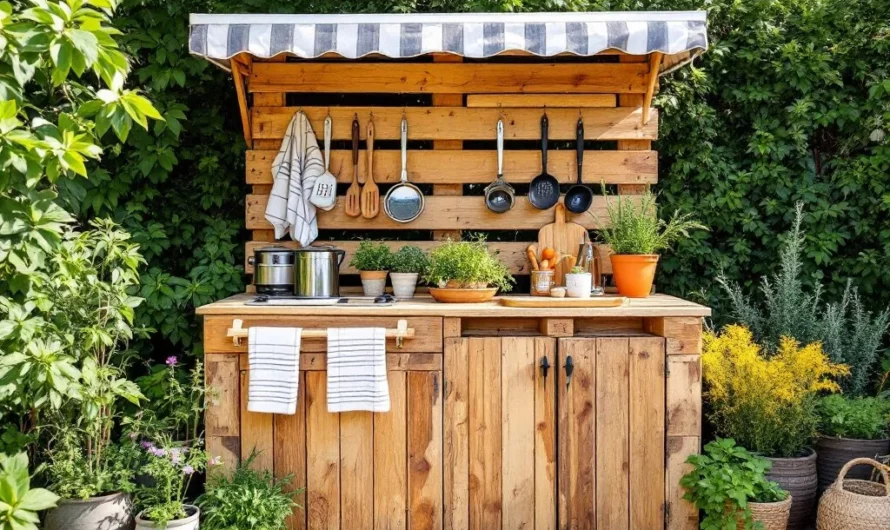 Créez une cuisine d&rsquo;été en palettes en un week-end et à petit budget